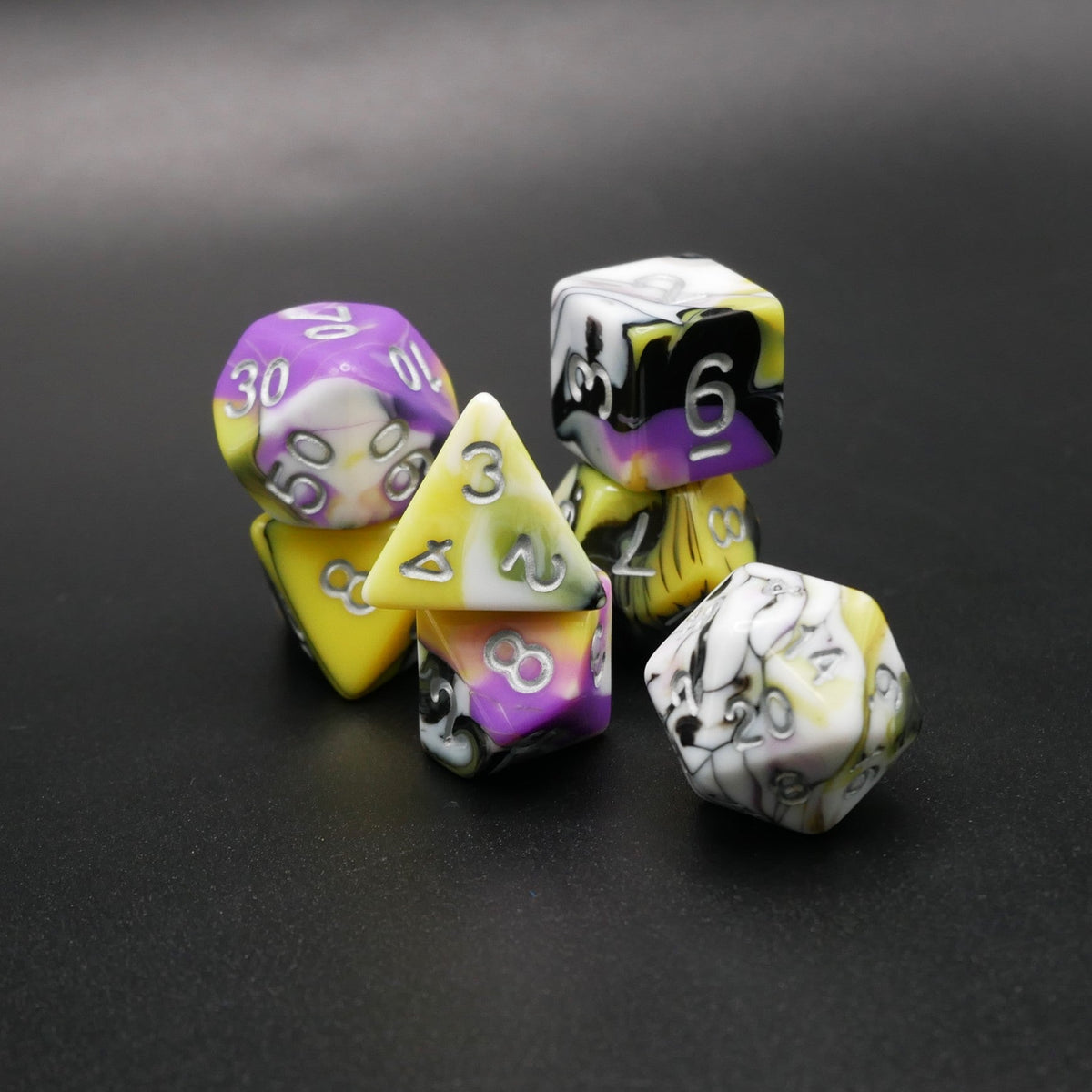 Panic Abstraction 7-Piece RPG Dice Set