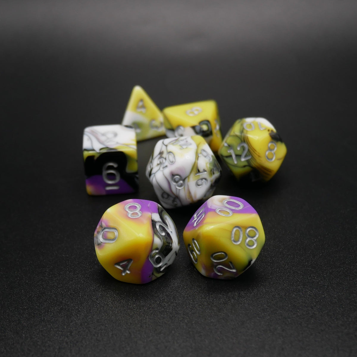 Panic Abstraction 7-Piece RPG Dice Set